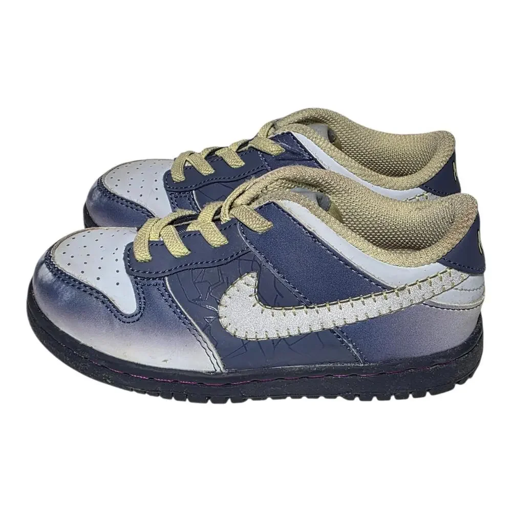 Nike‎ Dunk Low PS “I Am Fearless” Blue Grey Kids Sneakers 10C FQ8358-491 Rare